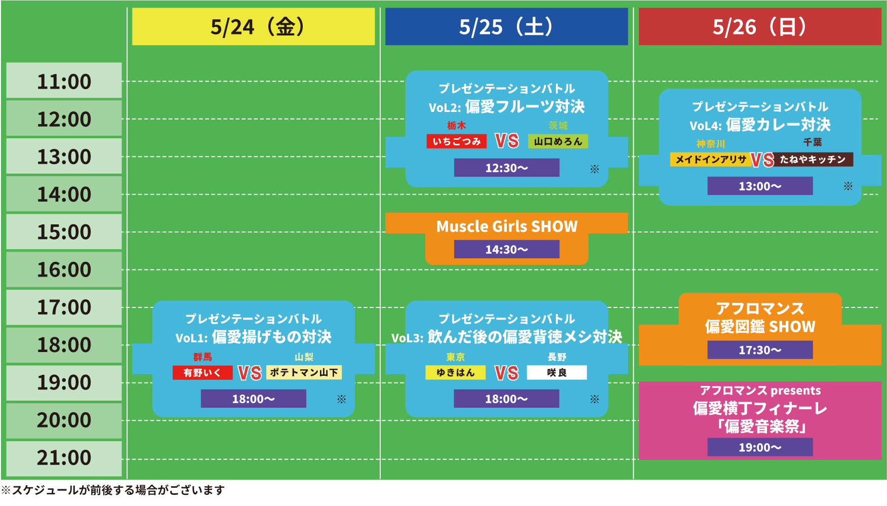 タイムテーブル